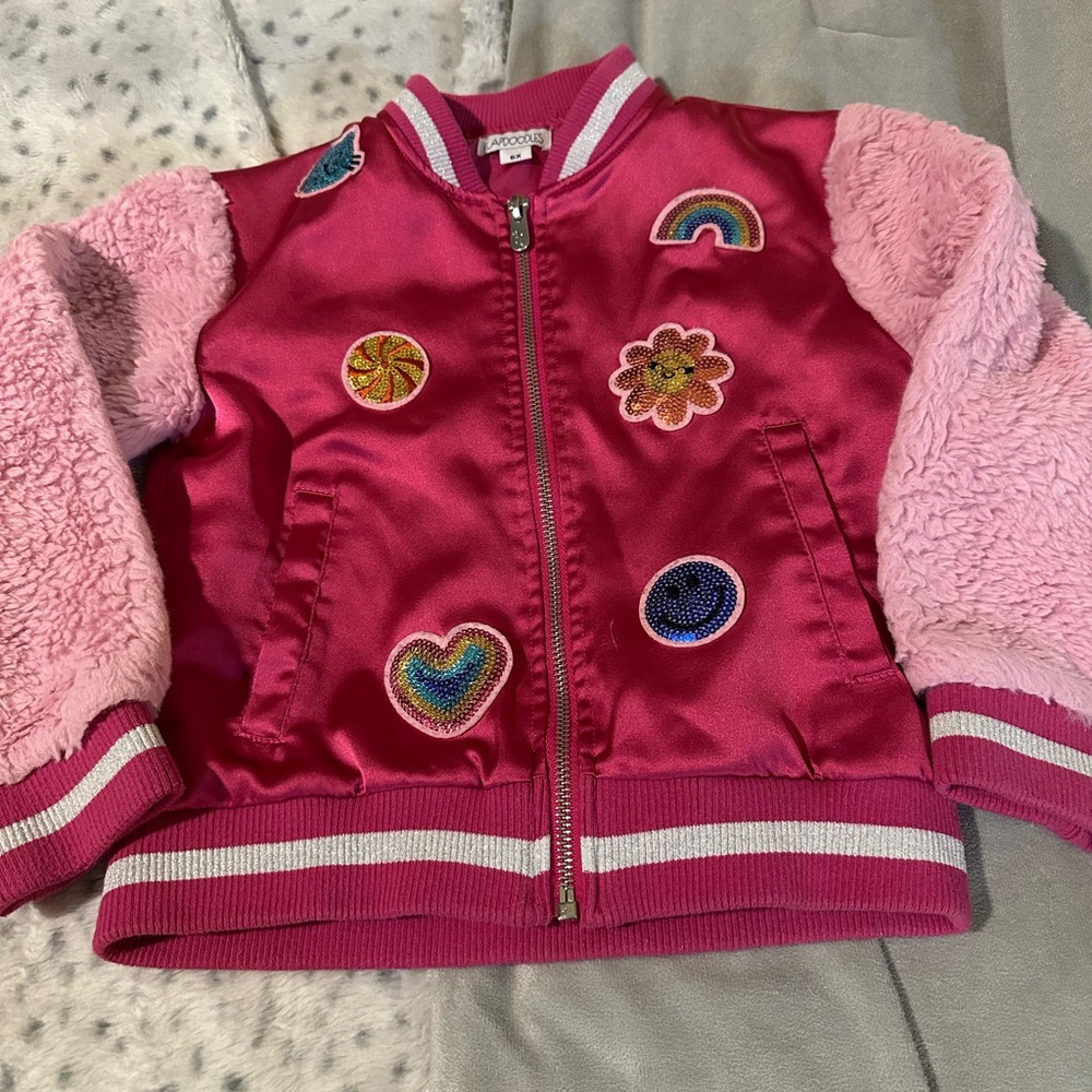 Flapdoodles Pink Jacket with Silver Accents